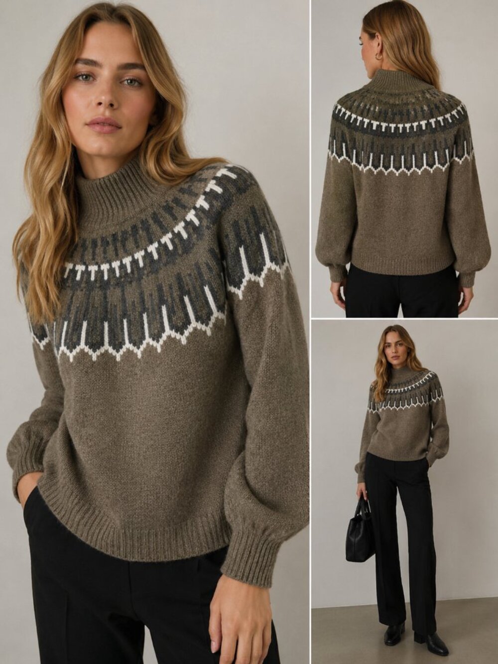 Vero Moda Simone Nordic Balloon Sleeve Sweater